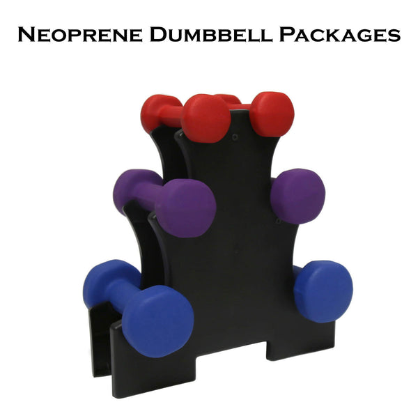 Neoprene Dumbbell 1KG, 2KG & 3KG Set With Rack - iworkout.com.au
