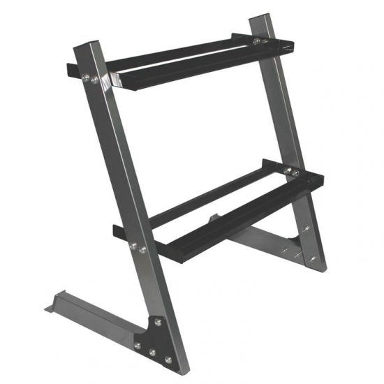 2 Tier Rubber Hex Dumbbell Rack Home Gym Fitness Exercise Accessories Organize - iworkout.com.au