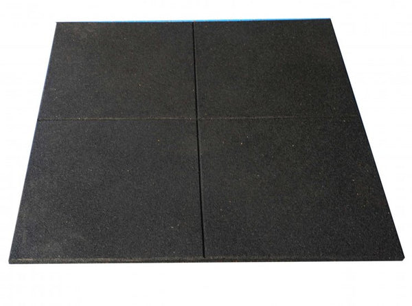 10 x 1M*1M Rubber flooring/Rubber Mat/Rubber Tiles Black - iworkout.com.au
