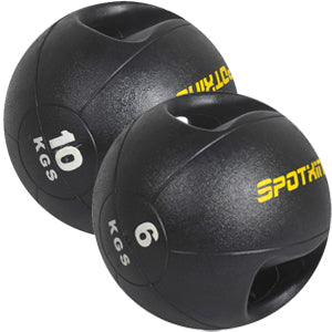 6kg & 10kg Double Handling Medicine Ball - iworkout.com.au