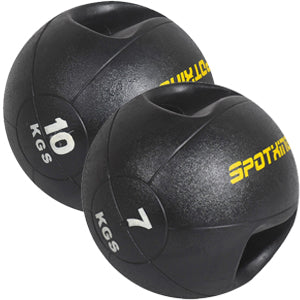 7kg & 10kg Double Handling Medicine Ball - iworkout.com.au