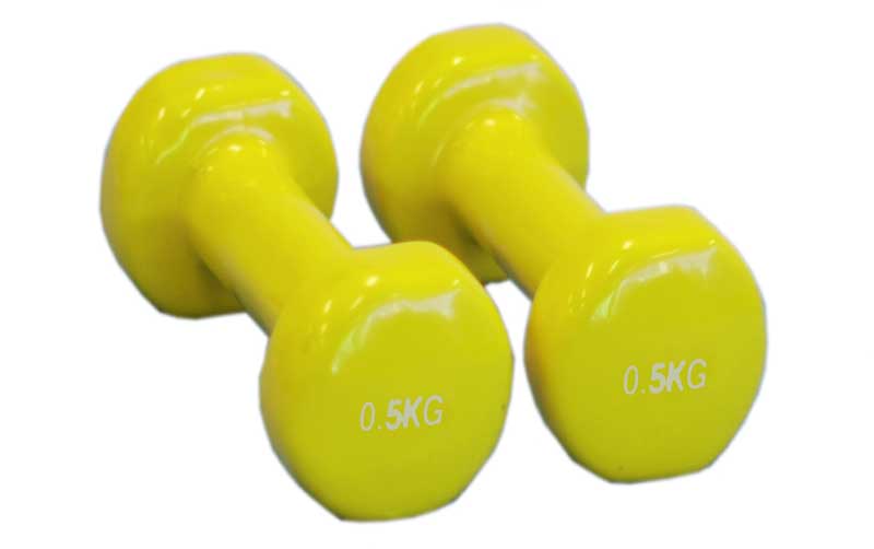 Pair of 0.5kg Vinyl Coated Dumbbell - iworkout.com.au