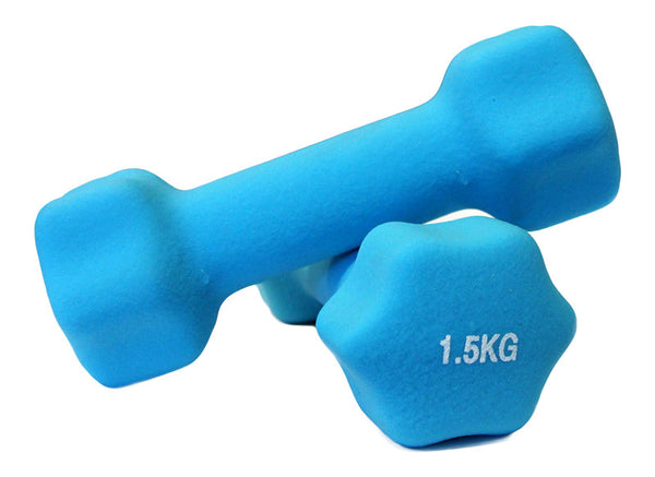 Pair of 1.5kg Neoprene Dumbbell - iworkout.com.au