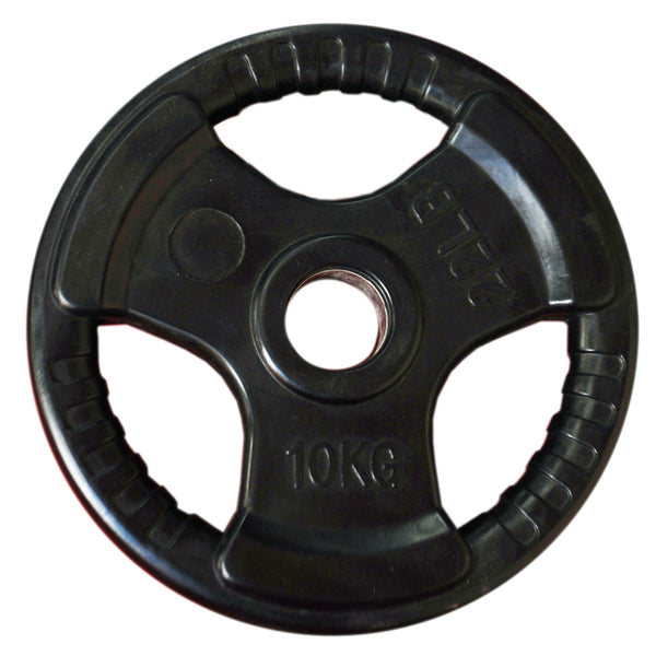 10kg Olympic Size Rubber Coated Weight Plate - iworkout.com.au
