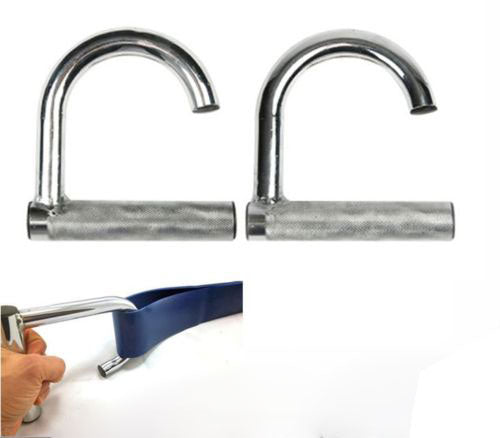 Resistance Power Band Assist Chrome Hook Handles in Pair - iworkout.com.au