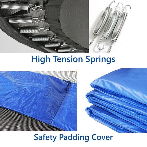 14ft Trampoline Round Safety Net+Spring Pad+Ladder Optional Basketball Set Kids - iworkout.com.au
