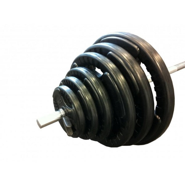 80kg Standard Rubber Coated Barbell Weights Set - iworkout.com.au