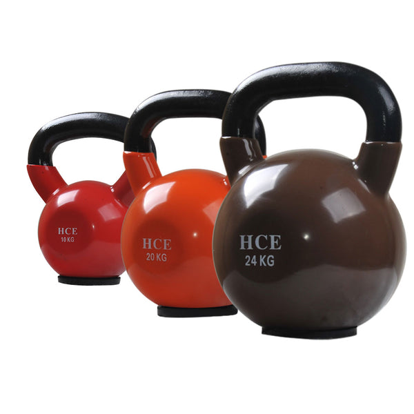 16,20,24kg Vinyl Kettlebell Package, Home Gym Kettlebell - iworkout.com.au