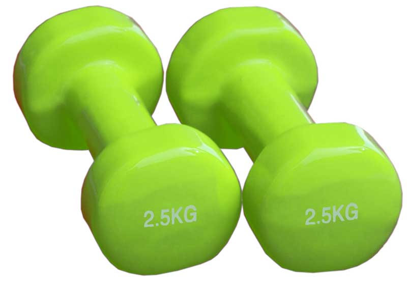 Pair of 2.5kg Vinyl Coated Dumbbell - iworkout.com.au