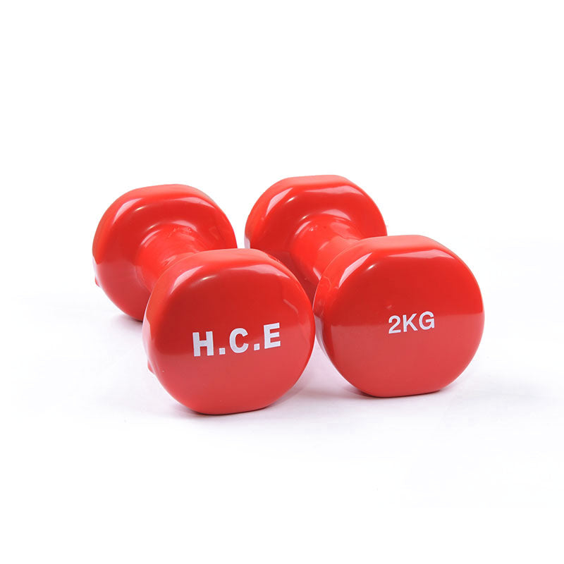 Pair of 2kg Vinyl Coated Dumbbell - iworkout.com.au