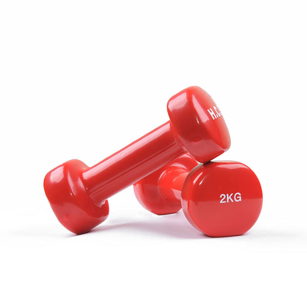 Pair of 2kg Vinyl Coated Dumbbell - iworkout.com.au