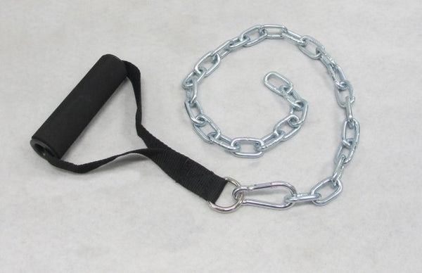 Single Stirrup Handle Foam Grip With D Ring Plus Snap Link with Chain - iworkout.com.au