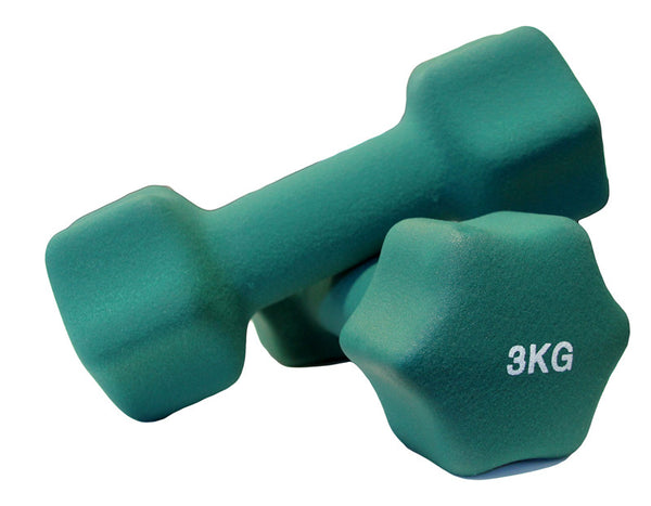 Pair of 3kg Neoprene Dumbbell - iworkout.com.au