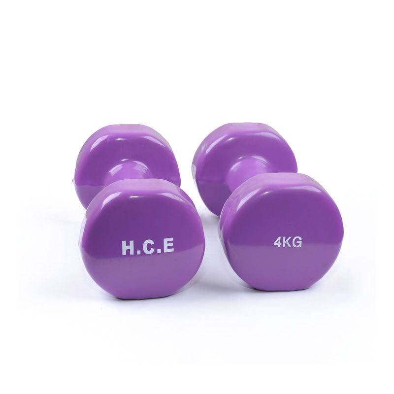 Pair of 4kg Vinyl Coated Dumbbell - iworkout.com.au