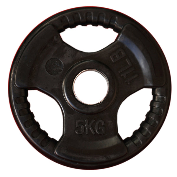 5kg Olympic Size Rubber Coated Weight Plate - iworkout.com.au