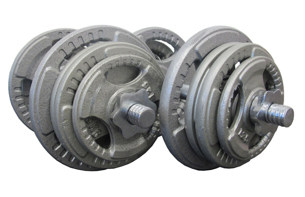 50kg Standard Hammertone Dumbbell Set - iworkout.com.au