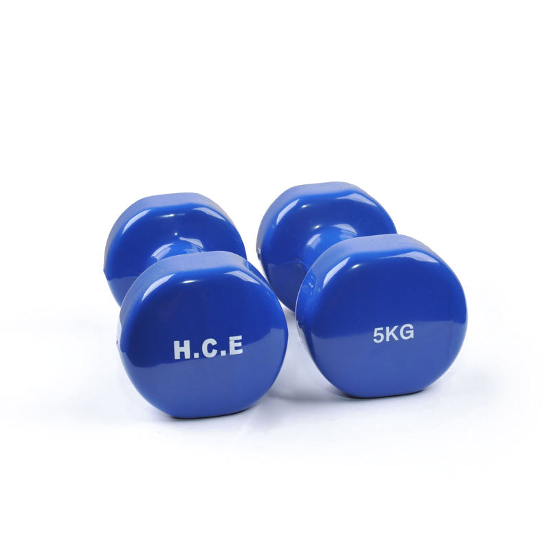 Pair of 5kg Vinyl Coated Dumbbell - iworkout.com.au