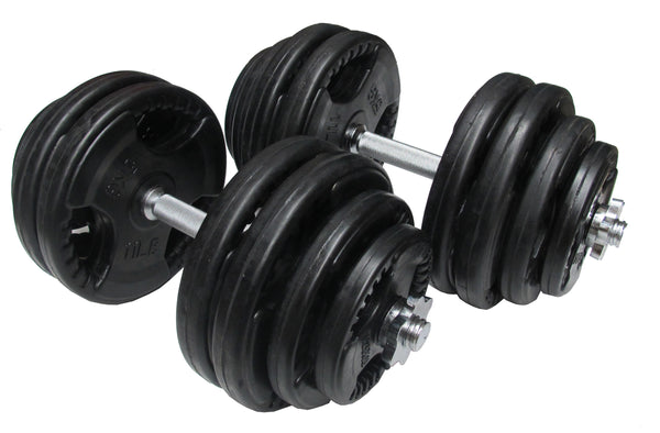 60kg Standard Rubber Dumbbell Set - iworkout.com.au