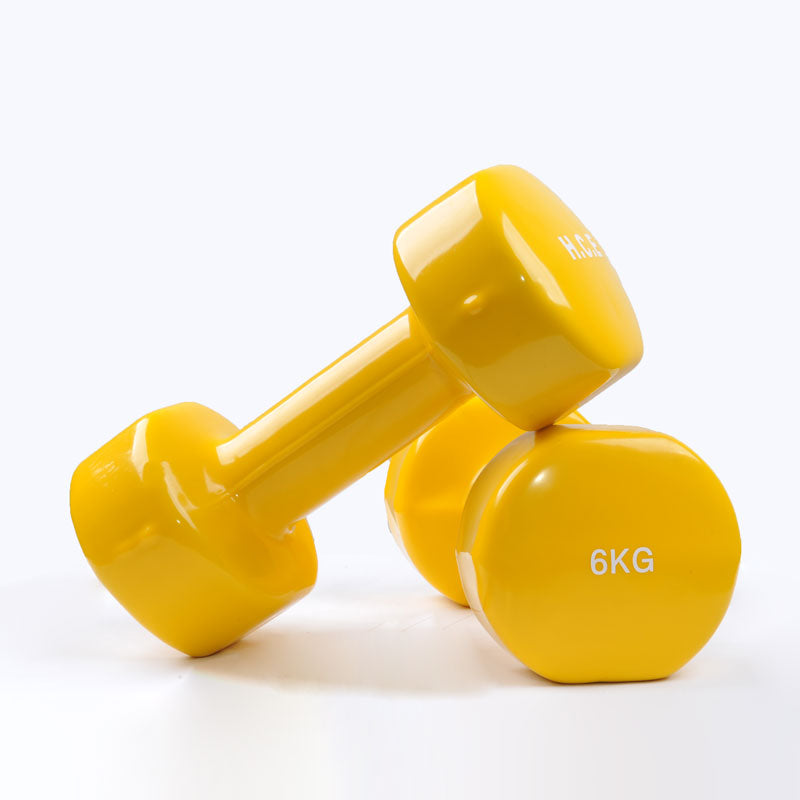 Pair of 6kg Vinyl Coated Dumbbell - iworkout.com.au