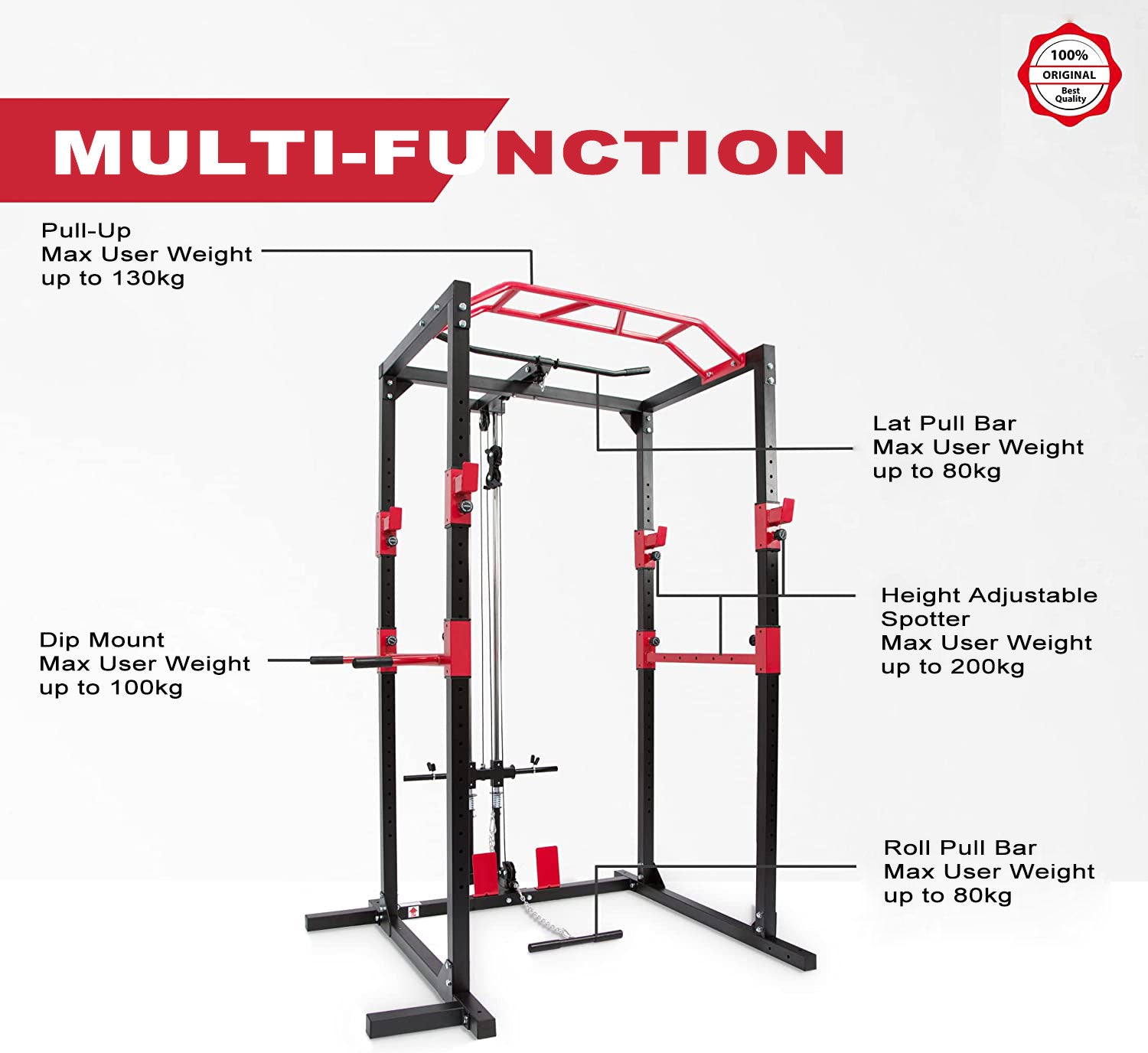 Multifunctional Power Fitness Rack for Effective Full Body Workout