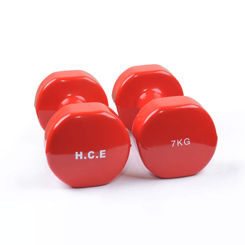 Pair of 7kg Vinyl Coated Dumbbell - iworkout.com.au