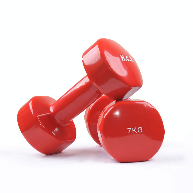 Pair of 7kg Vinyl Coated Dumbbell - iworkout.com.au