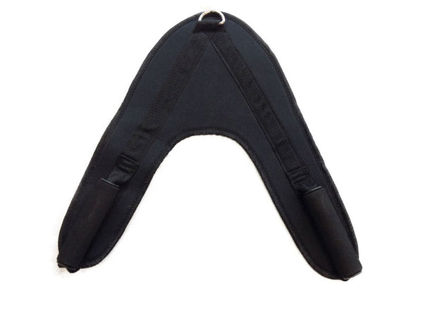 Crunch Handle Cable Attachment AB blast ABS Harness Double Black Padded Fitness - iworkout.com.au