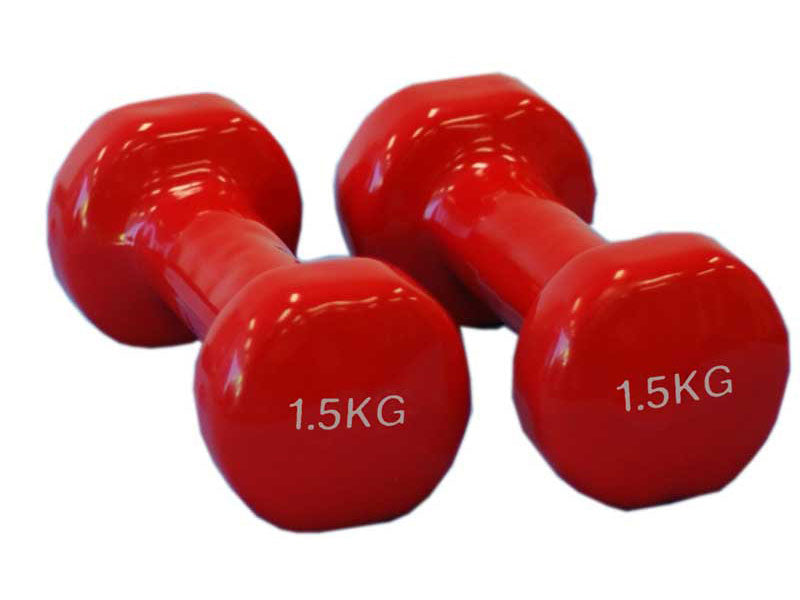 Pair of 1.5kg Vinyl Coated Dumbbell - iworkout.com.au