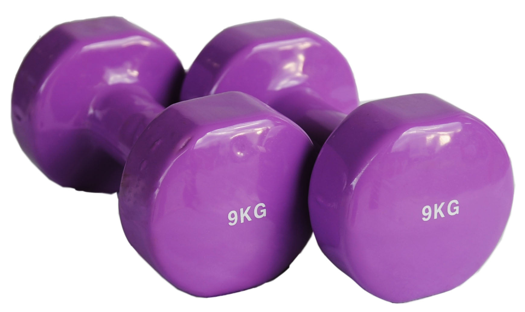 Pair of 9kg Vinyl Coated Dumbbell - iworkout.com.au