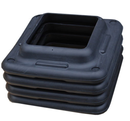 Two Pairs of Black Foot Block for Aerobic Exercise Step - iworkout.com.au
