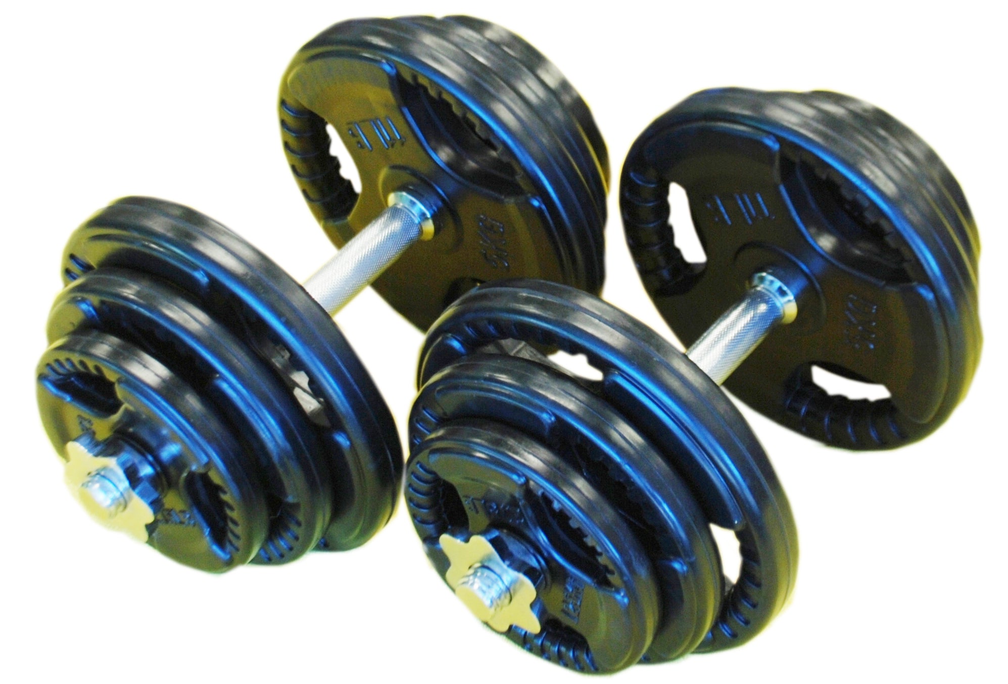 40kg Standard Rubber Dumbbell Set - iworkout.com.au