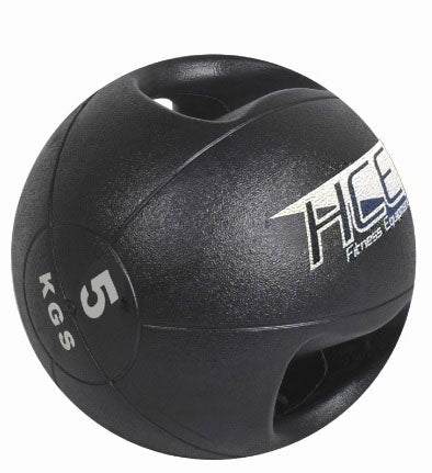 5Kg Double Grip Handles Medicine Ball - iworkout.com.au