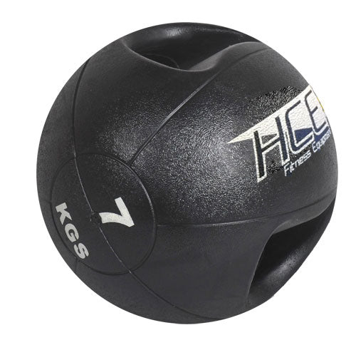 7Kg Double Grip Handles Medicine Ball - iworkout.com.au