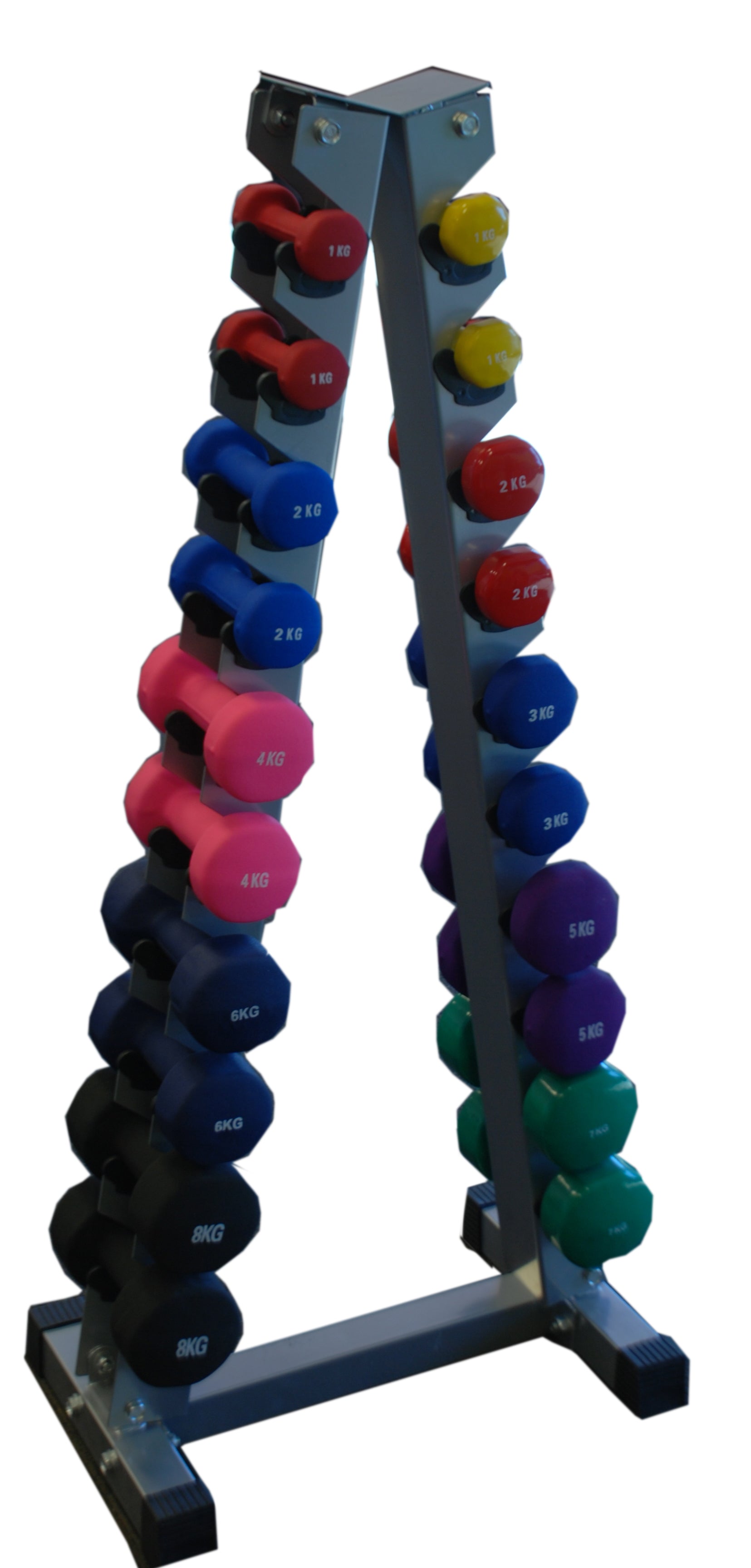 Vinyl Dumbbell 1kg-10kg With Rack Set 10Pair -Home Gym - iworkout.com.au