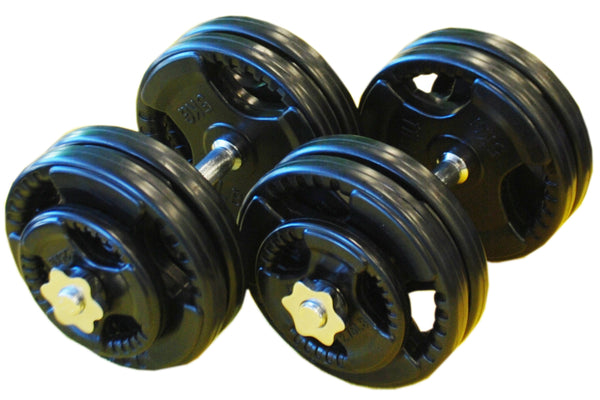 30kg Standard Rubber Dumbbell Set - iworkout.com.au