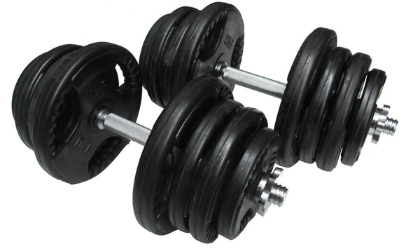 50kg Standard Rubber Dumbbell Set - iworkout.com.au