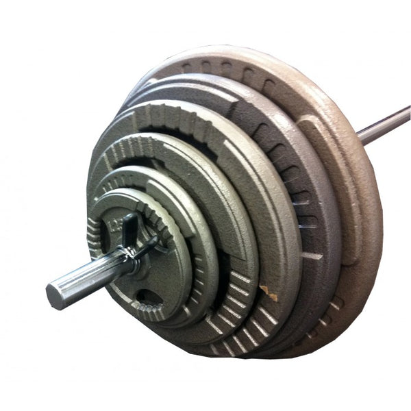 140kg Standard Hammertone Barbell Weights Set - iworkout.com.au