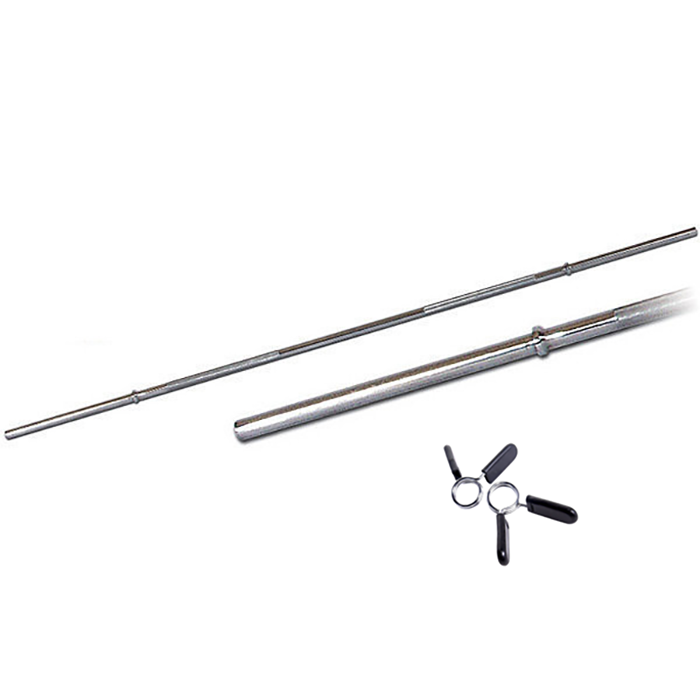 7 Foot Standard Barbell with Spring collar - iworkout.com.au